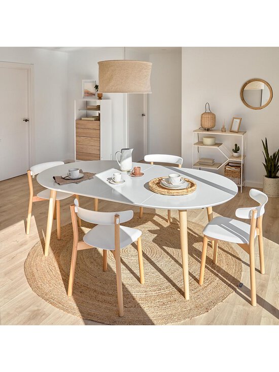 Kave Home - Oqui- jatkettava ruokapöytä - PYÖKKI,VALKOINEN | Stockmann - photo 8