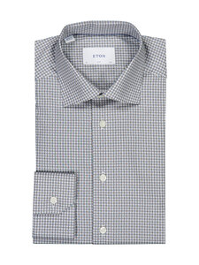 Eton - Micro Print Signature Twill Slim -kauluspaita - BROWN | Stockmann