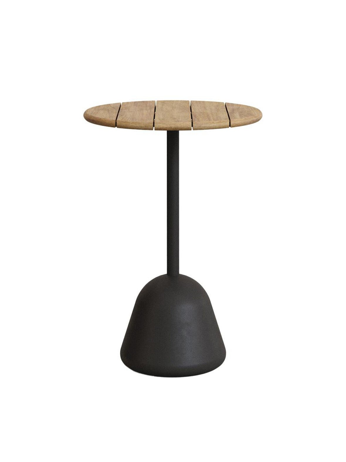 Saura-baaripöytä akaasia/musta ⌀ 70 cm