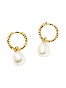 MISSOMA - Pearl Twisted Small Drop Hoop -kullatut korvakorut - GOLD | Stockmann