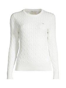 GANT - Stretch-palmikkoneulepusero - 113 EGGSHELL GANT - Stretch-palmikkoneulepusero - 113 EGGSHELL | Stockmann