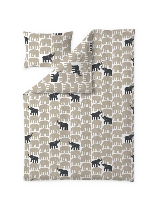 Finlayson - Voodipesukomplekt Elefantti Vapaa 150 x 210 cm + 50 x 60 cm - BEIGE/DARK GREY - photo 1 Finlayson - Voodipesukomplekt Elefantti Vapaa 150 x 210 cm + 50 x 60 cm - BEIGE/DARK GREY | Stockmann - photo 1