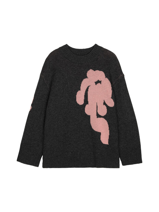 Marimekko - Kartakteri Kukkahattu -neulepusero - 930 DARK GREY, LIGHT PINK | Stockmann - photo 1