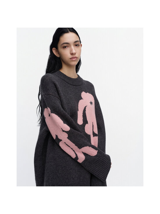 Marimekko - Kartakteri Kukkahattu -neulepusero - 930 DARK GREY, LIGHT PINK | Stockmann - photo 5