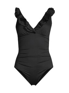 Lauren Ralph Lauren - Ruffle Surplice -uimapuku - BLK BLACK | Stockmann