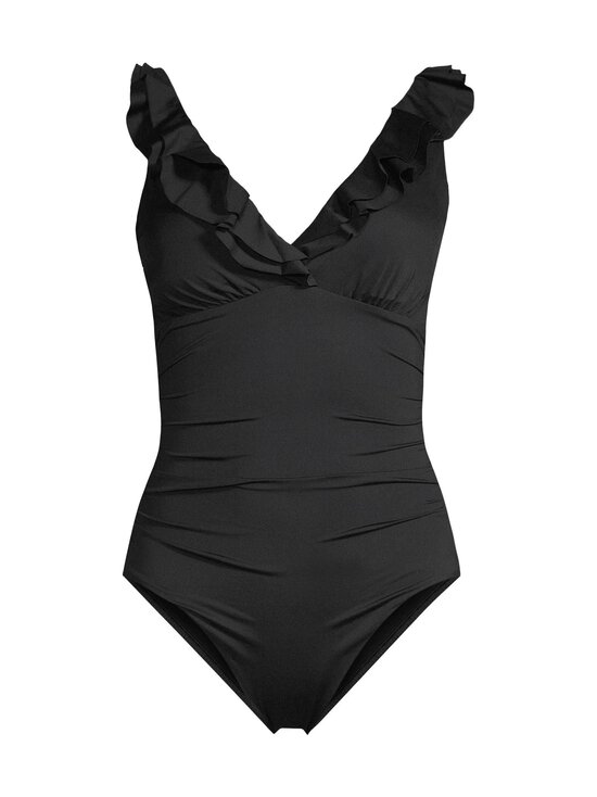 Lauren Ralph Lauren - Ruffle Surplice -uimapuku - BLK BLACK | Stockmann - photo 1