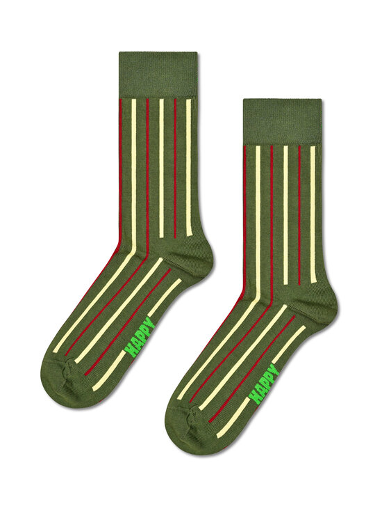 Happy Socks - Vertical Stripe -sukat - 7300 GREEN | Stockmann - photo 1