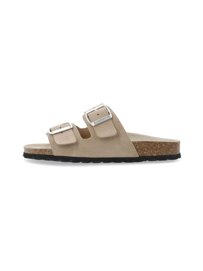 Leather sandals nougat