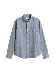 GANT - Triiksärk Regular Cotton Linen - 442 VINTAGE BLUE | Stockmann