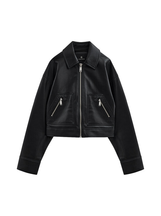 Anine Bing - Assan-nahkatakki - BLK81 BLACK RECYCLED LEATHER | Stockmann - photo 1