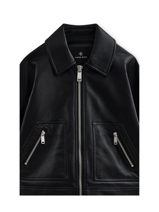 Anine Bing - Assan-nahkatakki - BLK81 BLACK RECYCLED LEATHER | Stockmann - photo 2