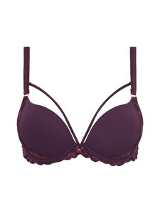Chantelle - Illusion Corsetry Underwired Push Up t-paitarintaliivit - E63 AUBERGINE LUREX | Stockmann
