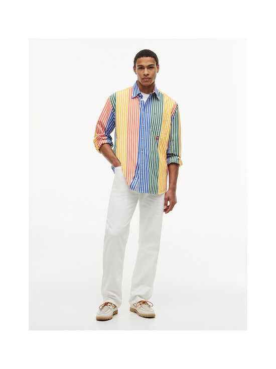 Tommy Hilfiger - Prep Icon Stripe Relax krekls ar apkakli - 0DN BRILLIANT ORANGE / STRIPE | Stockmann - photo 2