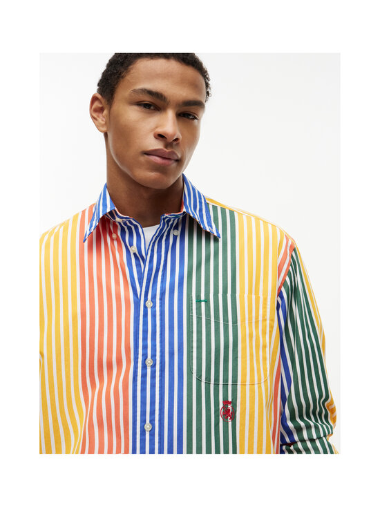 Tommy Hilfiger - Prep Icon Stripe Relax krekls ar apkakli - 0DN BRILLIANT ORANGE / STRIPE | Stockmann - photo 5