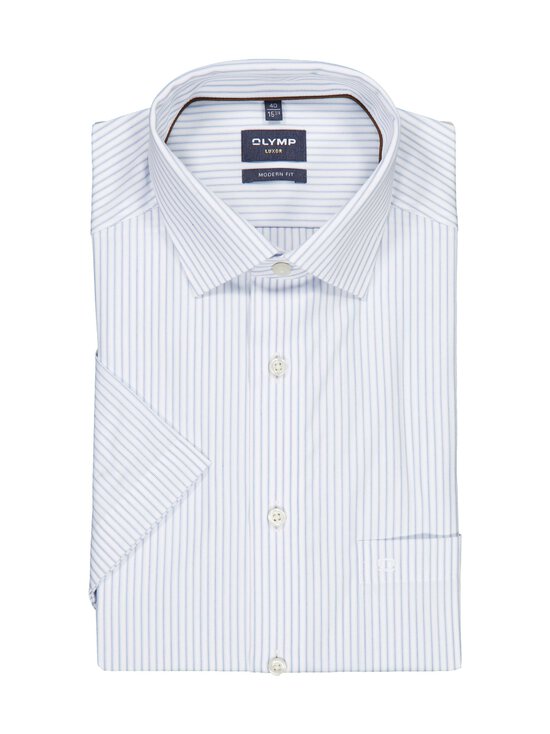 Olymp - Modern Fit Stripe - lyhythihainen kauluspaita - 11 BLEU | Stockmann - photo 1