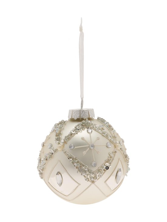 Villa Stockmann - Beads stikla bumba 8,3 cm - WHITE - photo 1 Villa Stockmann - Beads stikla bumba 8,3 cm - WHITE | Stockmann - photo 1