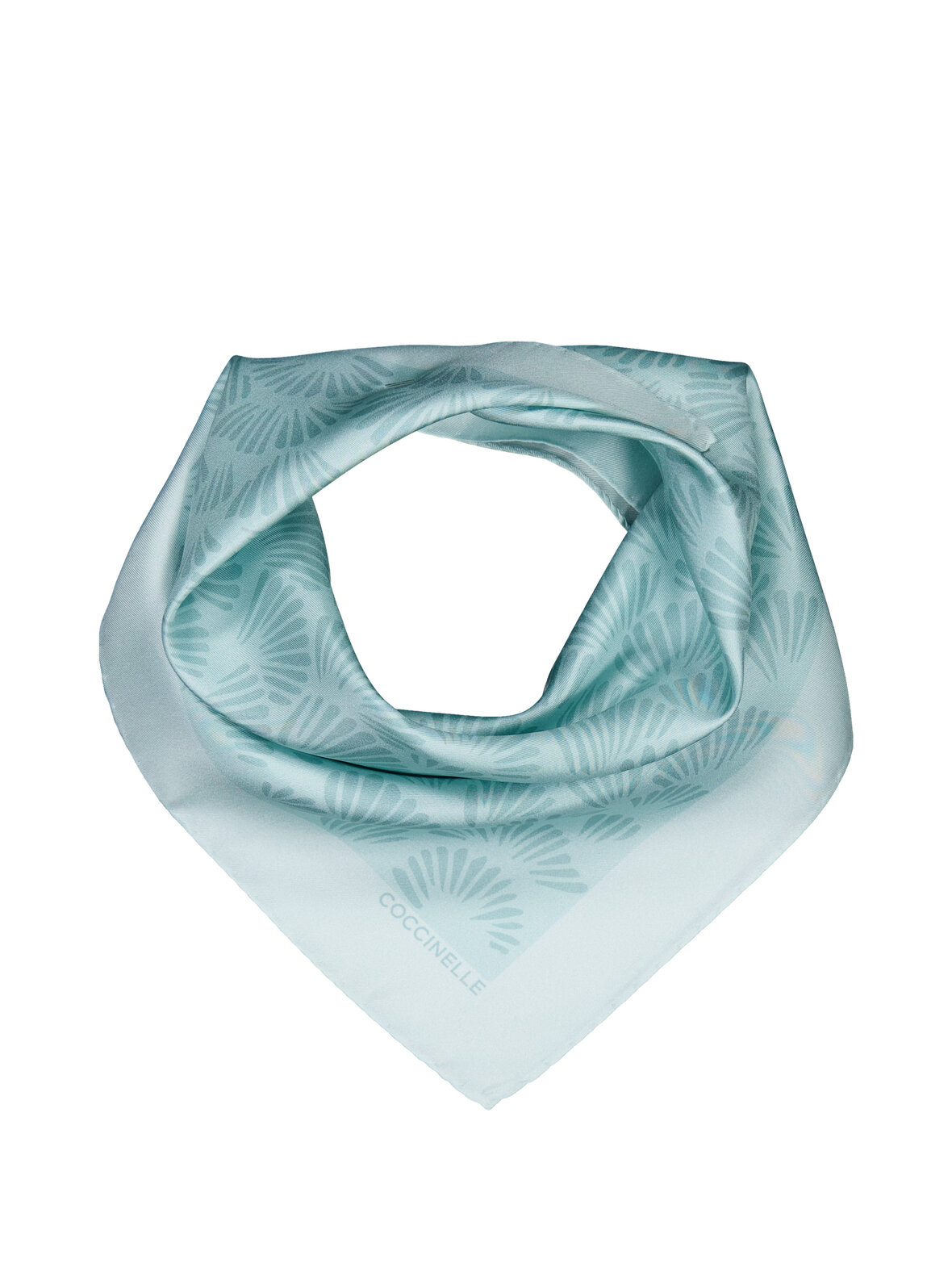 Shell print small foulard -silkkihuivi