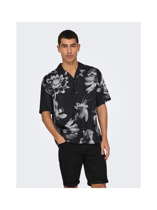 Only & Sons - OnsRocket Regular -kauluspaita - JET BLACK AOP:EGRET - photo 6 Only & Sons - OnsRocket Regular -kauluspaita - JET BLACK AOP:EGRET | Stockmann - photo 6
