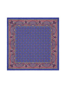 Stockholm Kravatt - Siidist taskurätik Cross Print And Paisley - 1 BLUE | Stockmann