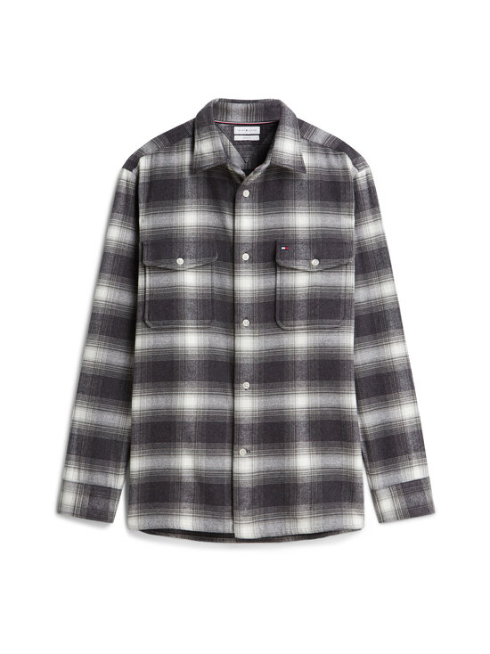 Tommy Hilfiger - Särkjakk Flannel Check - 0OG DARK GREY HEATHER / CHECK | Stockmann - photo 1