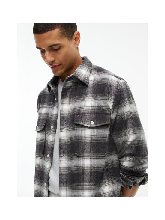 Tommy Hilfiger - Särkjakk Flannel Check - 0OG DARK GREY HEATHER / CHECK | Stockmann - photo 5