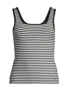 Tommy Hilfiger - Slim Tank -toppi - 0AP ECRU/ BLACK FINE STP Tommy Hilfiger - Slim Tank -toppi - 0AP ECRU/ BLACK FINE STP | Stockmann
