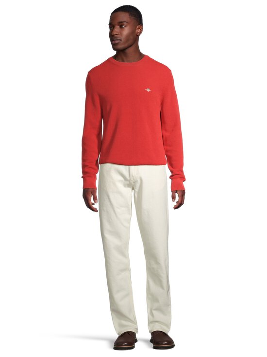GANT - Micro Textured C-Neck -puuvillaneule - 853 MAPLE FIRE | Stockmann - photo 2