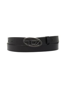 Diesel - Oval D Logo -nahkavyö - T8013 BLACK Diesel - Oval D Logo -nahkavyö - T8013 BLACK | Stockmann