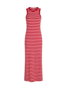 Tommy Hilfiger - Slim Rib Midi kleita - 0EX PRIMARY RED/ECRU STP Tommy Hilfiger - Slim Rib Midi kleita - 0EX PRIMARY RED/ECRU STP | Stockmann