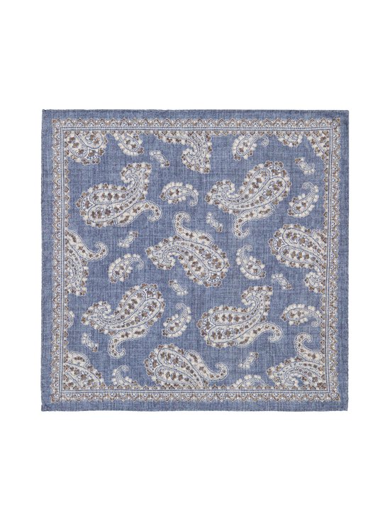 Stockholm Kravatt - Hankie Double Face Paisley Flower -silkkitaskuliina - 1 BLUE | Stockmann - photo 1