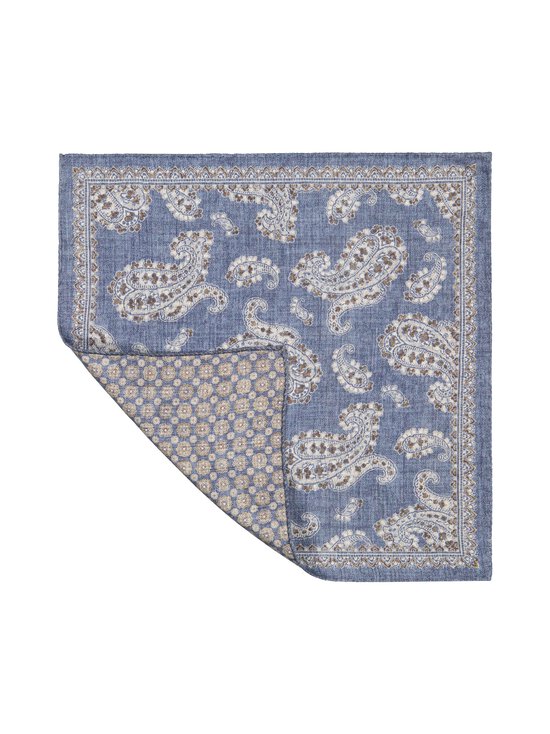 Stockholm Kravatt - Hankie Double Face Paisley Flower -silkkitaskuliina - 1 BLUE | Stockmann - photo 2
