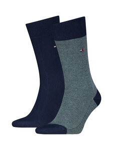Tommy Hilfiger - Sokid Birdseye 2 paari - 028 NAVY MULTICOLOR | Stockmann
