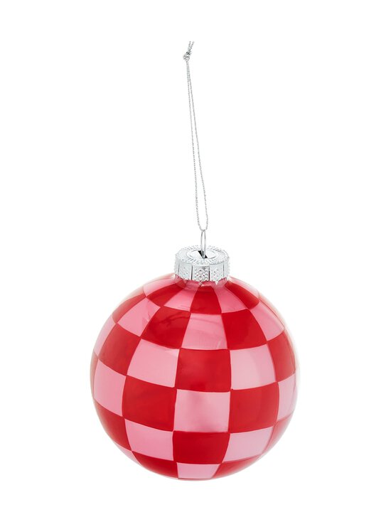 Casa Stockmann - Glass Diamond Pattern Ball -joulukoriste - RED | Stockmann - photo 2