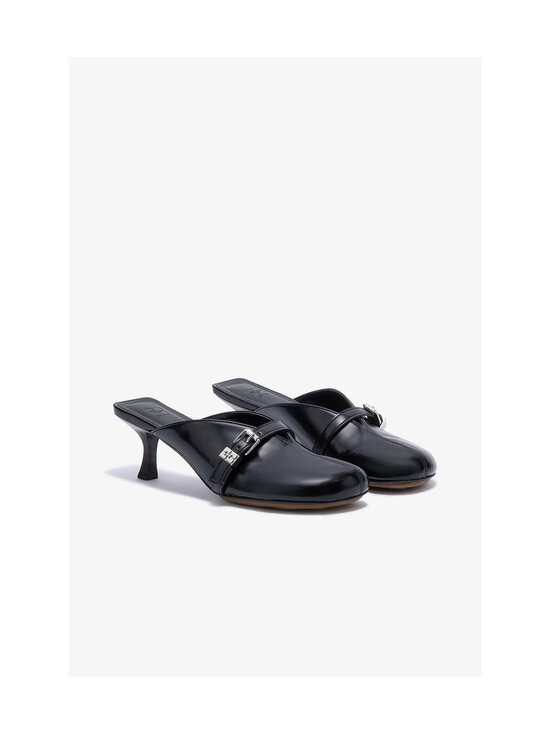 Ganni - Sue Heeled Mule Box Oleatex -keinonahkasandaalit - 099 BLACK | Stockmann - photo 2