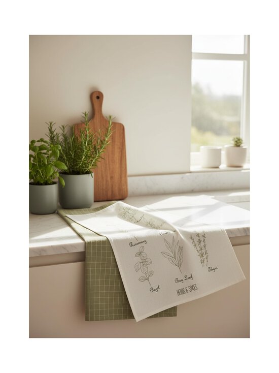 Casa Stockmann - Tartu virtuves dvielis 2 gab. - SOFT WHITE COMBO + GREEN/SOFT WHITE CHECK | Stockmann - photo 4