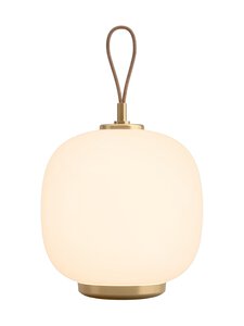 Louis Poulsen - VL 45 Radiohus -kannettava pöytävalaisin - BRASS/GLOSSY WHITE OPAL GLASS | Stockmann