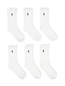 Polo Ralph Lauren - Crew zeķes 6 iepak. - WHITE | Stockmann