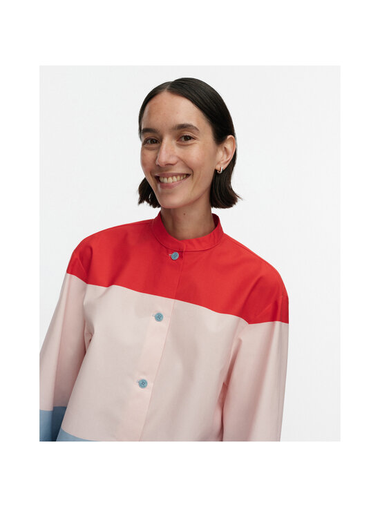 Marimekko - Hennika krekls - 335 RED LIGHT PINK LIGHT BLUE | Stockmann - photo 5