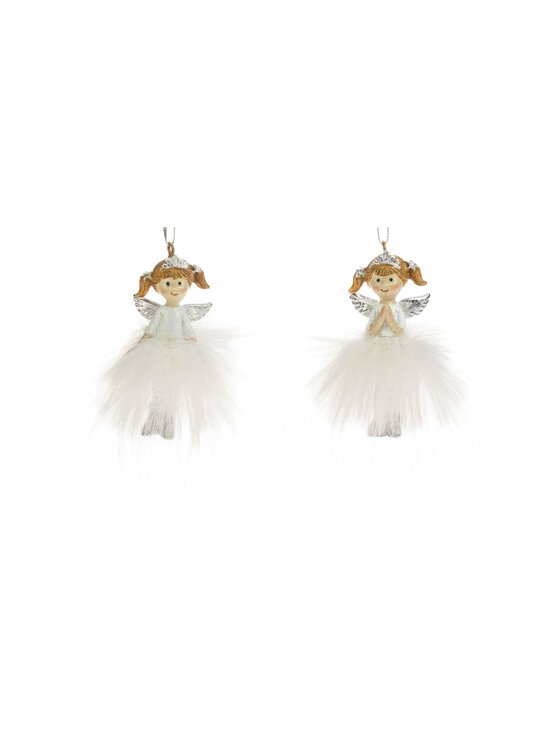Angel Furry Dress -joulukuusenkoriste 2 kpl