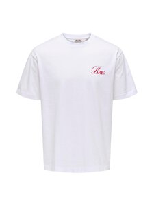 Only & Sons - OnsFred Elegants t-paita - BRIGHT WHITE PRINT:PARIS | Stockmann