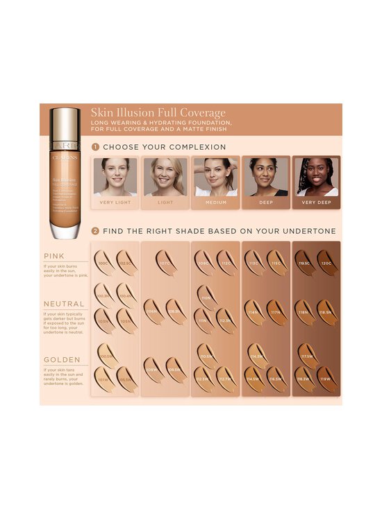 Clarins - Skin Illusion Full Coverage -meikkivoide - 108W | Stockmann - photo 4