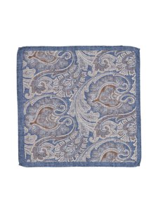 Stockholm Kravatt - Double Medallion Paisley -silkkitaskuliina - 2 BLUE | Stockmann