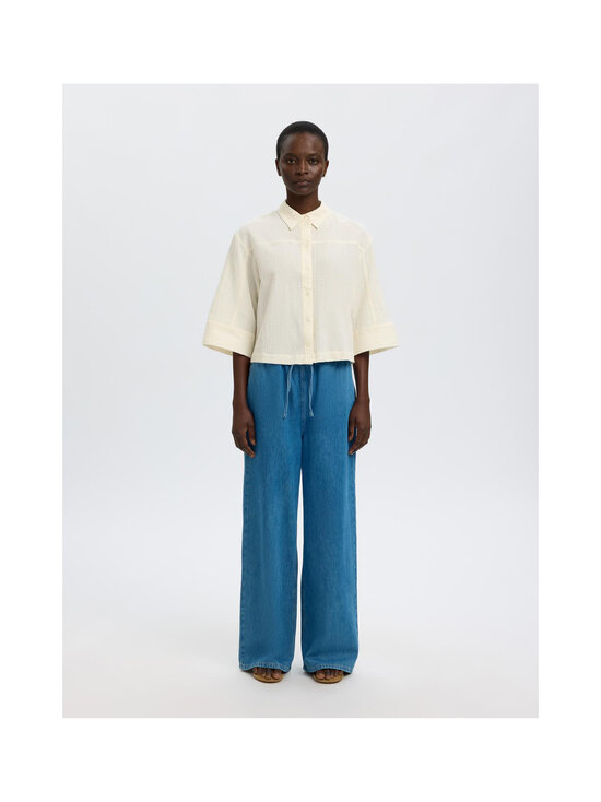 Selected - SlfFinnie Relaxed 3/4 Sun -paitapusero - EGRET | Stockmann - photo 2