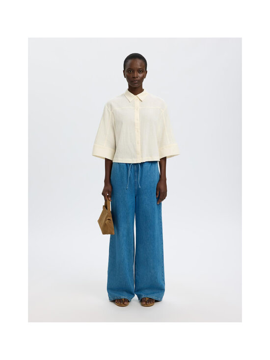 Selected - SlfFinnie Relaxed 3/4 Sun -paitapusero - EGRET | Stockmann - photo 5