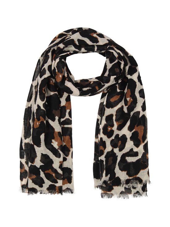 A+more - Fanther lina maisījuma šalle 90 x 180 cm - WHITE/BROWN/BLACK | Stockmann - photo 1