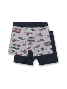 Sanetta - Boxer Shorts Emergency Vehicle -alushousut, 2-pack - 1646 HELLGRAU MELANGE | Stockmann