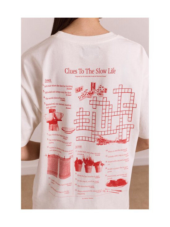Damson Madder - Slow Life Crossword Graphic t-paita - OFF WHITE | Stockmann - photo 5