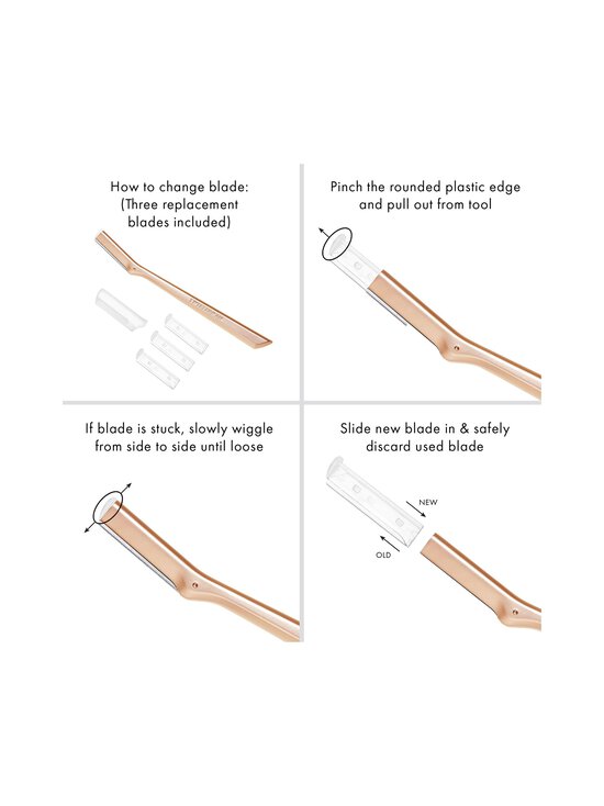 Tweezerman - Facial Razor Rose Gold- veitsi + 3 vaihtoterää - ROSE GOLD | Stockmann - photo 4