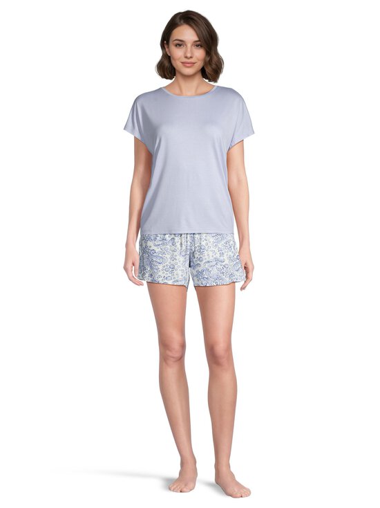 A+more - Ally Jersey -pyjamashortsit - WHITE/BLUE | Stockmann - photo 3