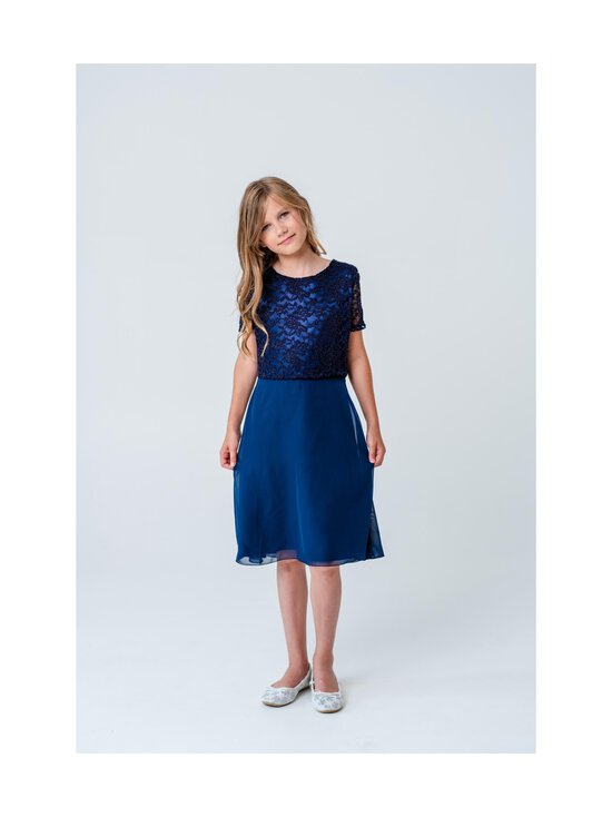 MINGNELIN - Pitsi- ja sifonkimekko - 005 NAVY | Stockmann - photo 5